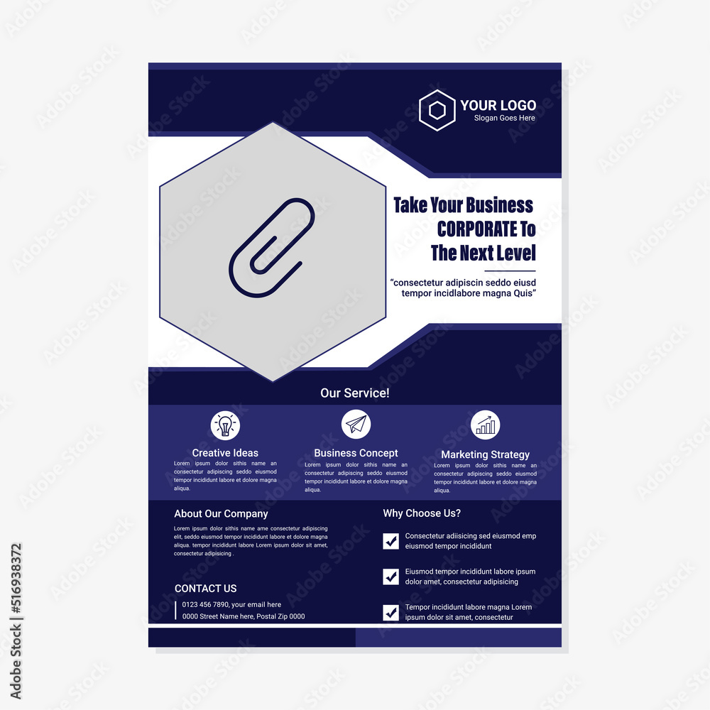 Fototapeta premium Corporate Business Event Real Estate Flyer and Brochure Design Template
