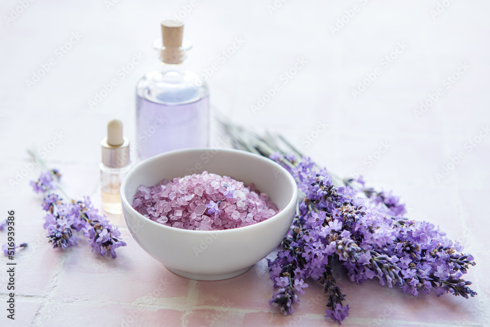 Aromatherapy lavender bath salt and massage oil Aromatherapy lavender bath salt and massage oil