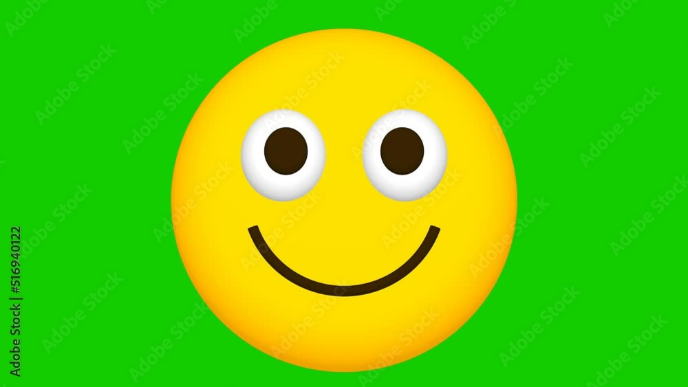 Head nod emoji animation on a green background. Animated emoji icons