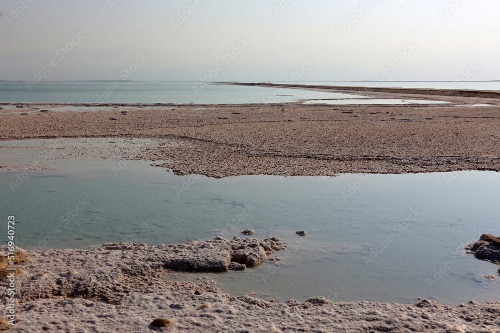 The Dead Sea is a salt lake between Israel, Jordan and the West Bank of the Jordan River.