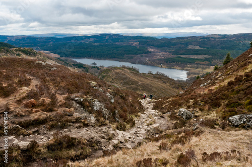 View from Ben A'an over Loch Achray, The Trossachs, Scotland