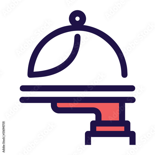 Cloche, tray, waiter icon