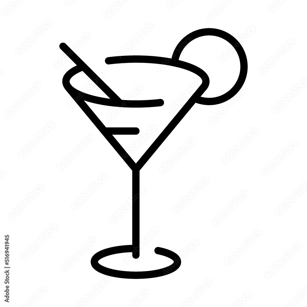 Cocktail, drink, glass icon Cocktail, drink, glass icon