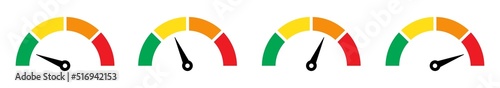 Speedometer set icon, vector illustration
