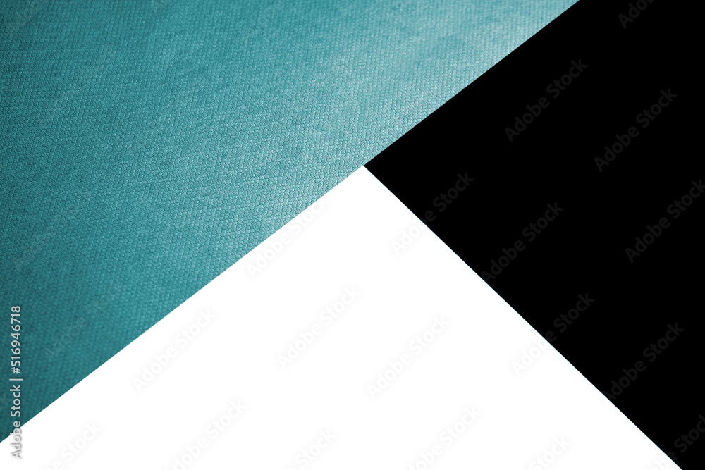 Dark and light abstract black white and green blue inverted triangles paper background with lines intersecting each other plain vs textured cover