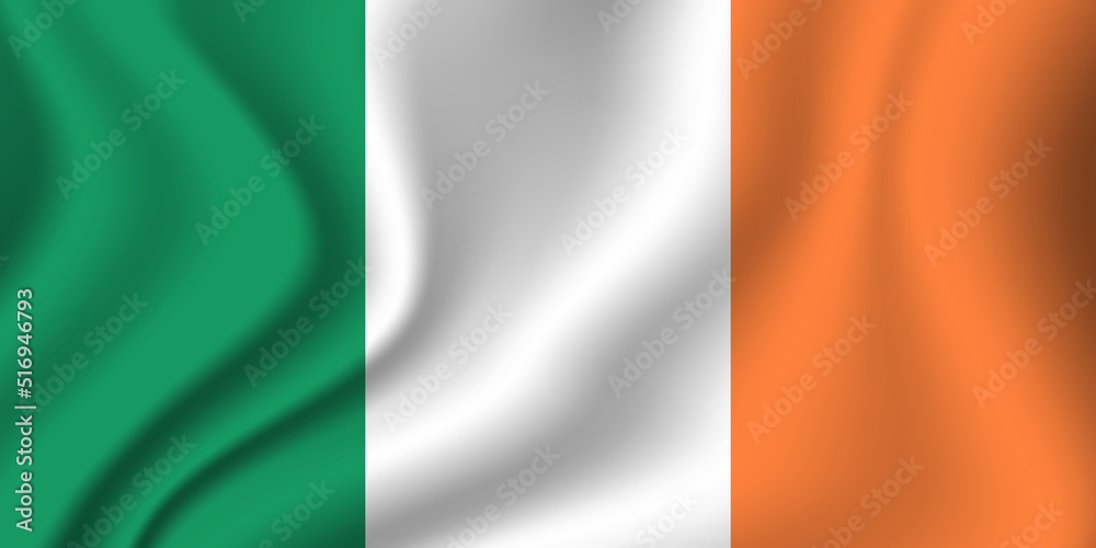 Flag of Ireland. Irish national symbol in official colors. Template icon. Abstract vector background Flag of Ireland. Irish national symbol in official colors. Template icon. Abstract vector background
