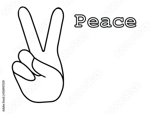 Vector "Peace" sign on white background