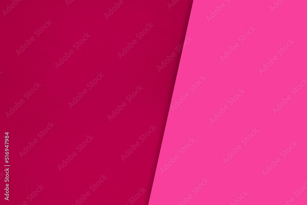 Dark vs light abstract Background with plain subtle smooth de saturated hot pink colours parted into two