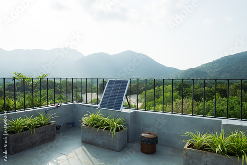 Solar panel or Solar cell outdoor light for eco home