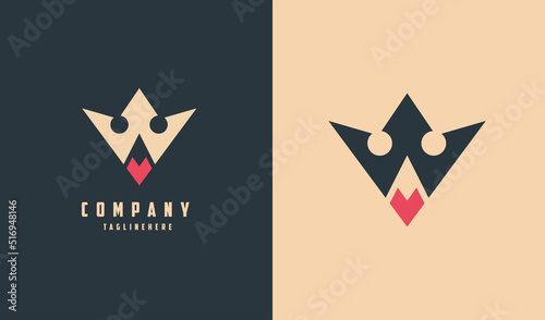 Abstract Initial Letter V Logo. Usable for Business and Branding Logos. Flat Vector Logo Design Template Element.
