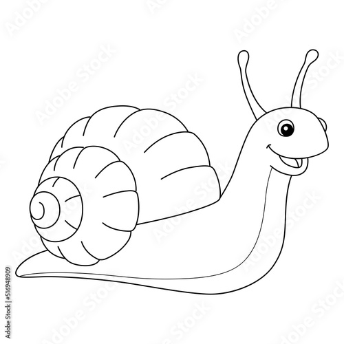 Snail Animal Coloring Page for Kids