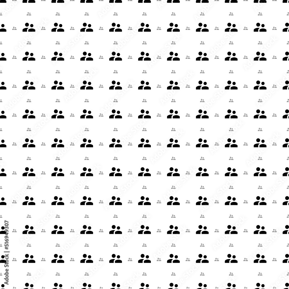 Square seamless background pattern from geometric shapes are different sizes and opacity. The pattern is evenly filled with big black group symbols. Vector illustration on white background Square seamless background pattern from geometric shapes are different sizes and opacity. The pattern is evenly filled with big black group symbols. Vector illustration on white background