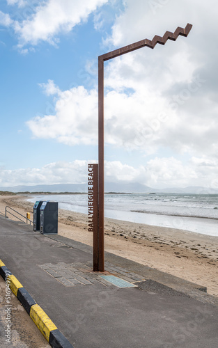 The Wild Atlantic Way sign post at Ballyheigue Beach, County Kerry, Ireland photo