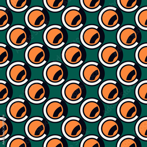 Polka dot ornament. Repeated circles seamless pattern. Modern stile geometric background. Geo motif surface print