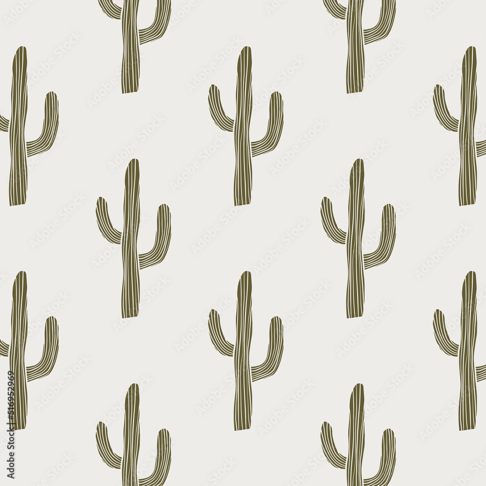 Print, cactus pattern, wild west