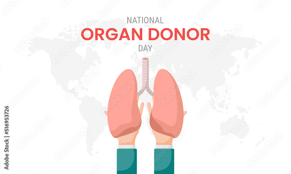 Obraz premium National organ donor day with Lungs