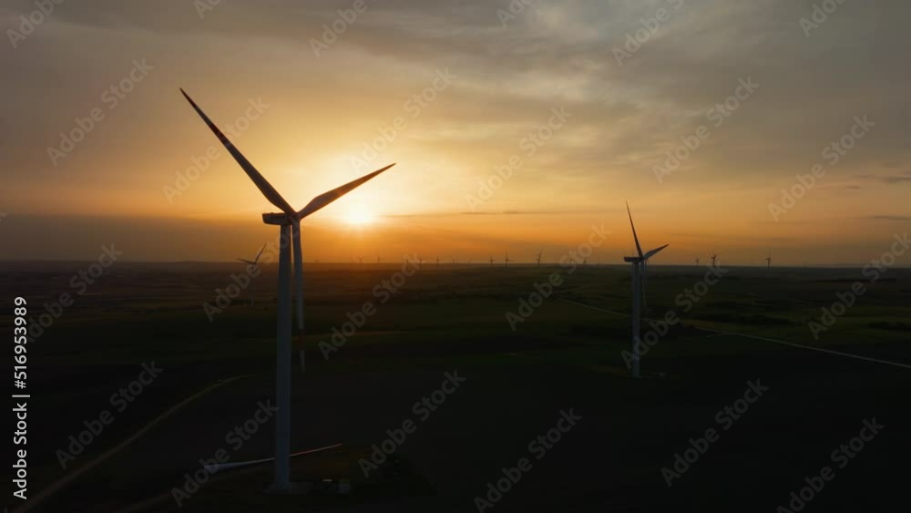 Aerial view of energy production with clean and renewable energy Aerial view of energy production with clean and renewable energy