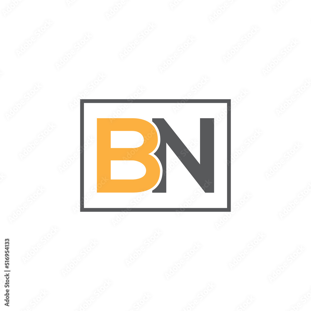 BN or NB letter logo. Unique attractive creative modern initial with circle BN or NB letter logo. Unique attractive creative modern initial with circle