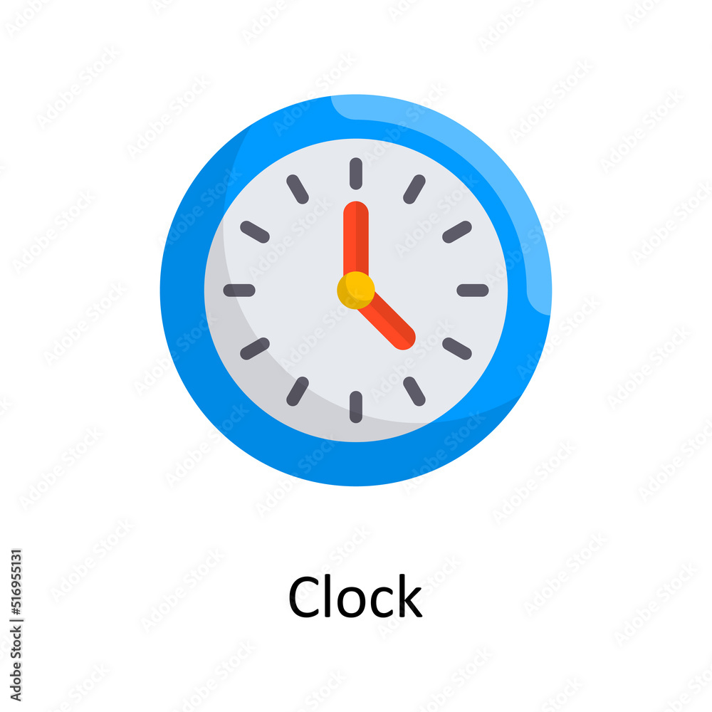 Clock vector flat Icon Design illustration. Medical Symbol on White background EPS 10 File Clock vector flat Icon Design illustration. Medical Symbol on White background EPS 10 File