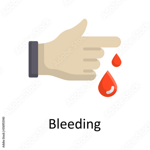 Bleeding vector flat Icon Design illustration. Medical Symbol on White background EPS 10 File