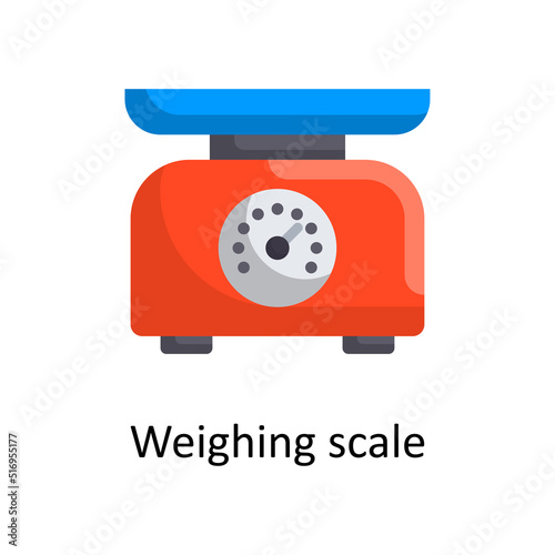 Weighing scale vector flat Icon Design illustration. Medical Symbol on White background EPS 10 File