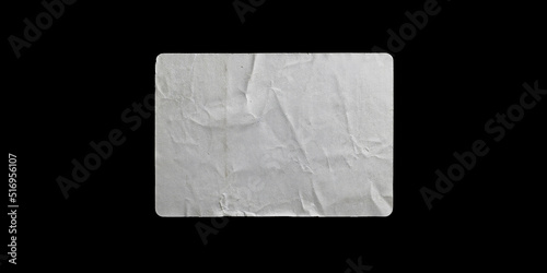 Isolated white tape, paper sticker mock