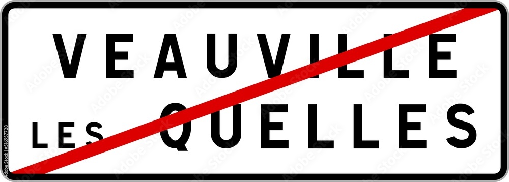 Panneau sortie ville agglomération Veauville-lès-Quelles / Town exit sign Veauville-lès-Quelles Panneau sortie ville agglomération Veauville-lès-Quelles / Town exit sign Veauville-lès-Quelles