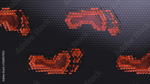 Hacker attacker left his footprints on the Internet. Information security theme