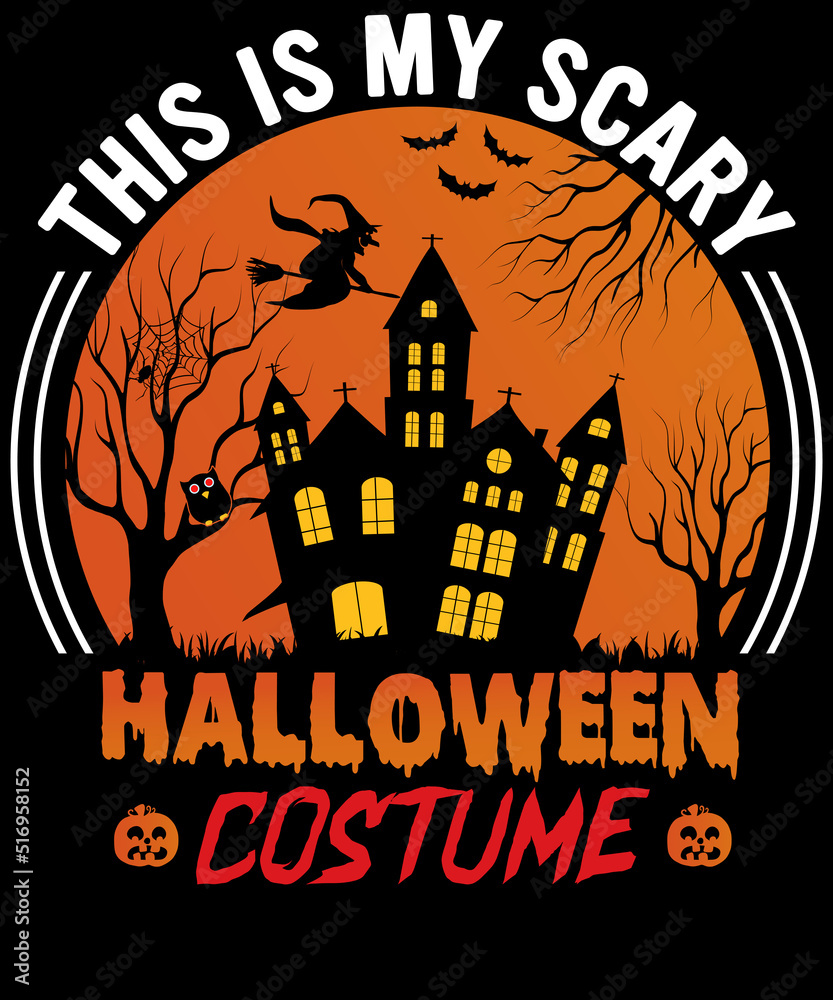 This is my Scary Halloween Costume T-shirt Design