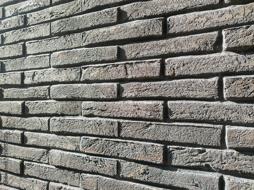 Pattern of slate stone wall surface. Background texture.