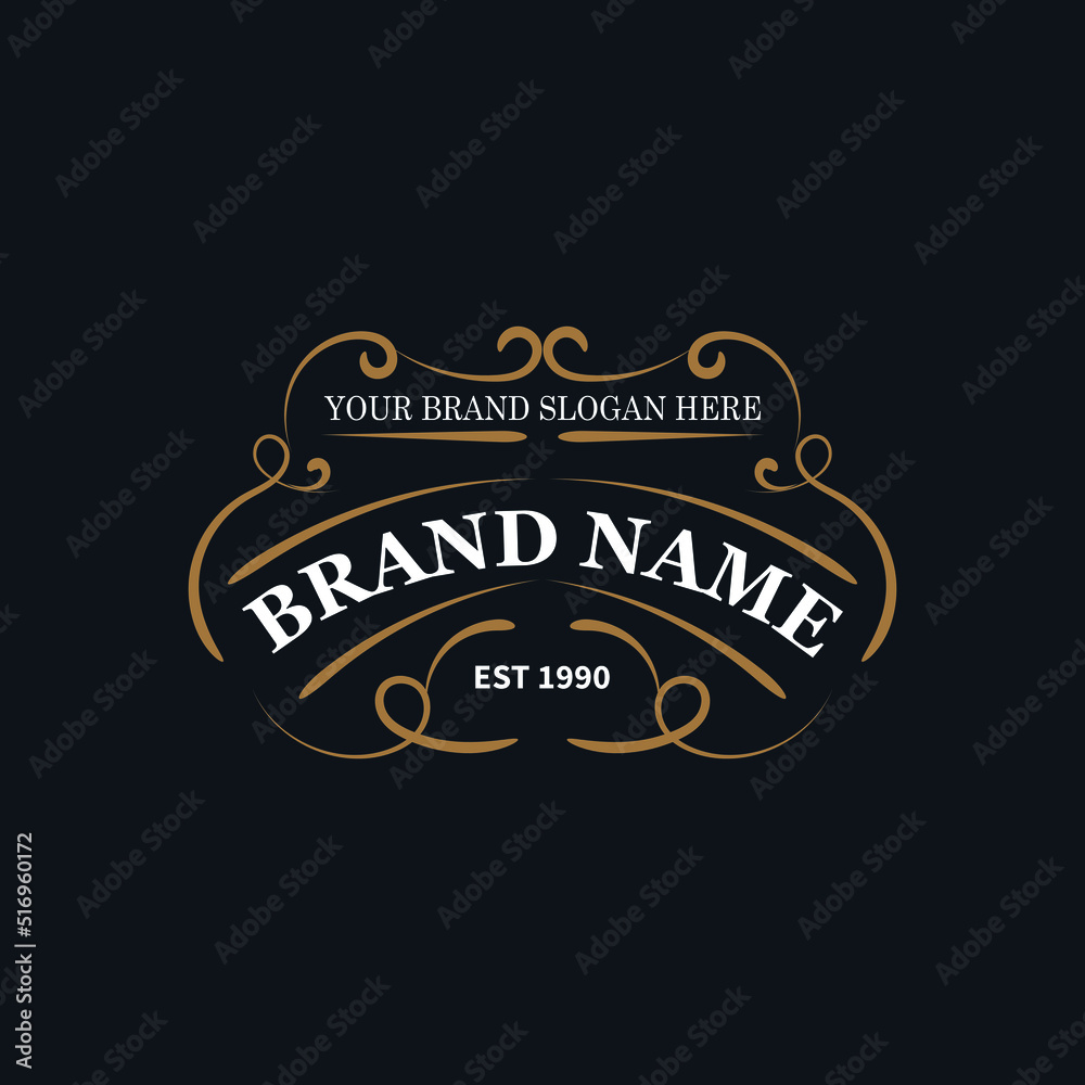 Fototapeta premium vintage logo template. retro logo template