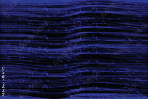 Dark blue wavy vector background. Marine theme. Abstract design for cover, wallpaper, packaging, presentations.
