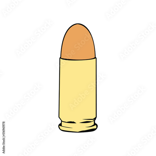 bullets on white background