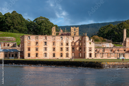 Port Arthur Australia  view across bay to ruins of 19th century penal colony