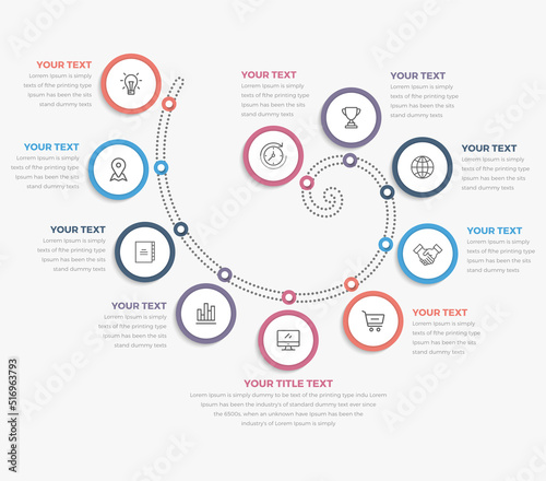 Modern Spiral Infographics Template