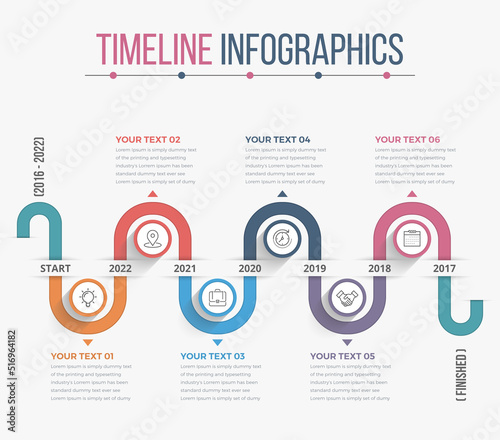 Modern Horizontal timeline infographics