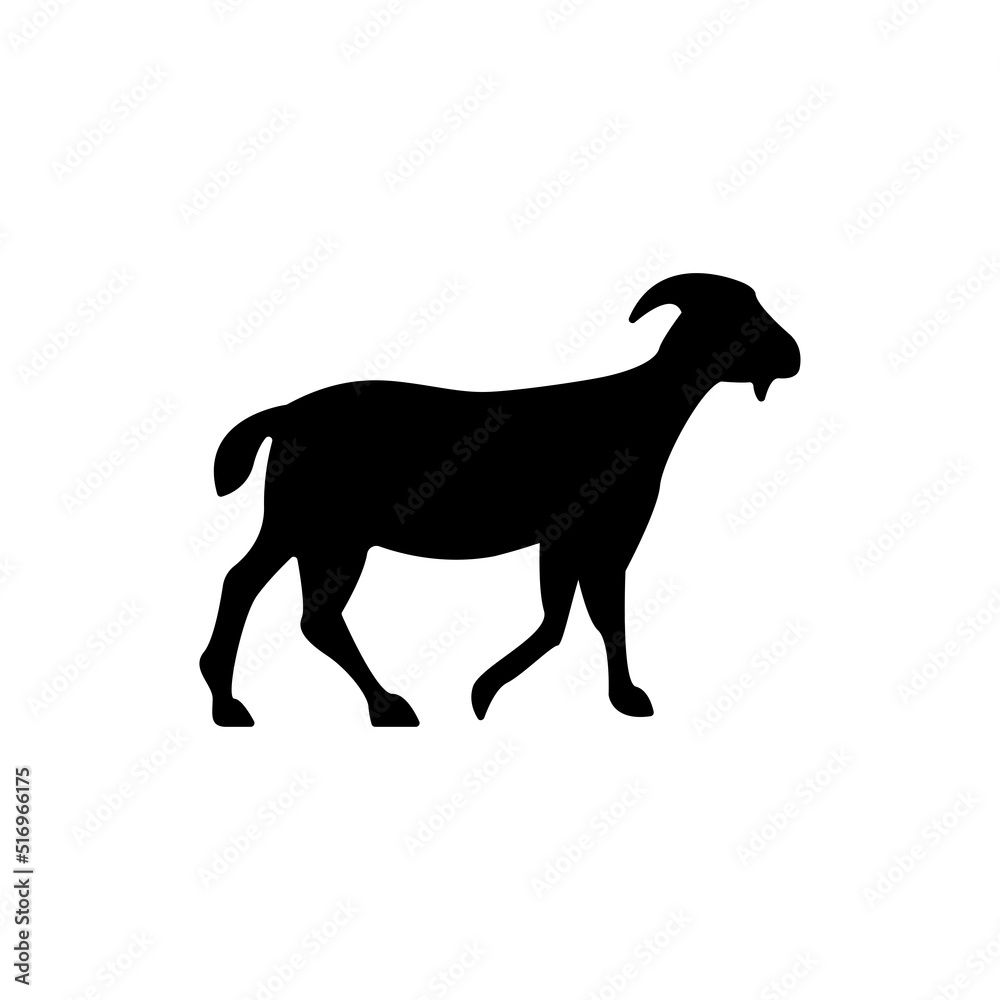 Goat Icon Vector Isolated on White Artboard 