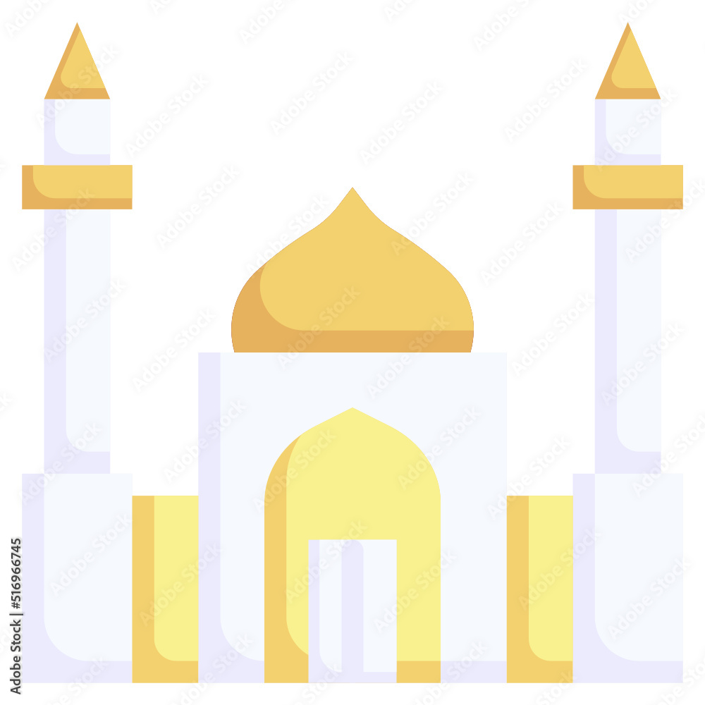 MOSQUE flat icon,linear,outline,graphic,illustration