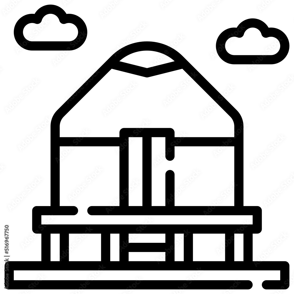 YURTS line icon,linear,outline,graphic,illustration