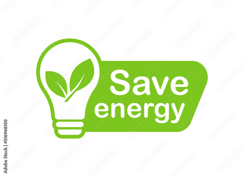 Save Energy Symbol Light Bulb With Green Leaf Eco Friendly Save Energy Symbol Light Bulb With Green Leaf Eco Friendly