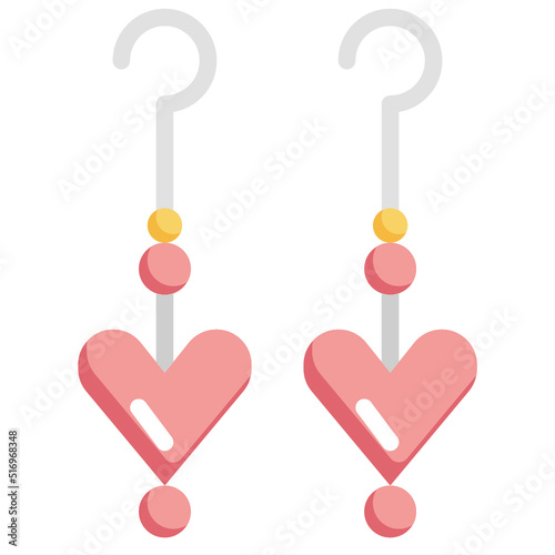 EARRING flat icon,linear,outline,graphic,illustration