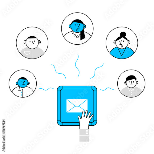 mailing of emails to clients
