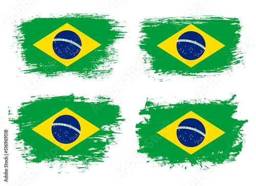 Artistic Brazil country brush flag collection. Set of grunge brush flags on a solid background Free Download Artistic Brazil country brush flag collection. Set of grunge brush flags on a solid background - GFXLoad