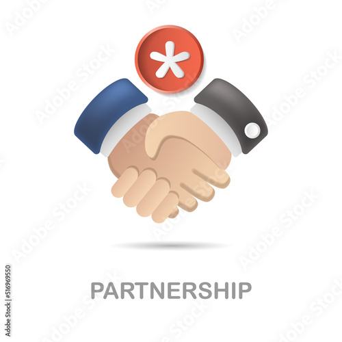 Partnership icon 3d illustration from customer loyalty collection. Creative Partnership 3d icon for web design, templates, infographics and more