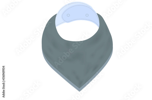 gray baby bandana bibs on white background
