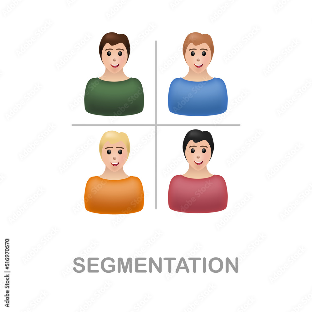 Segmentation icon 3d illustration from customer loyalty collection. Creative Segmentation 3d icon for web design, templates, infographics and more Segmentation icon 3d illustration from customer loyalty collection. Creative Segmentation 3d icon for web design, templates, infographics and more