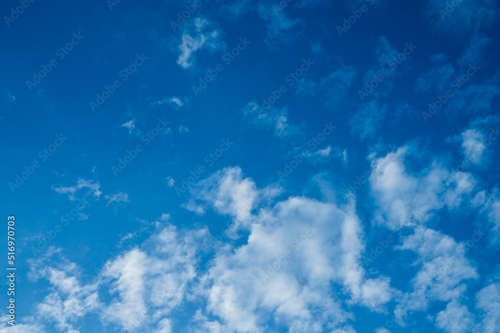 Blue sky with white clouds. on a clear day Blue sky with white clouds. on a clear day