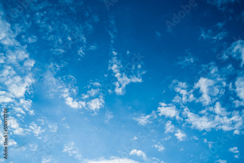 Blue sky with white clouds. on a clear day © Pongvit
