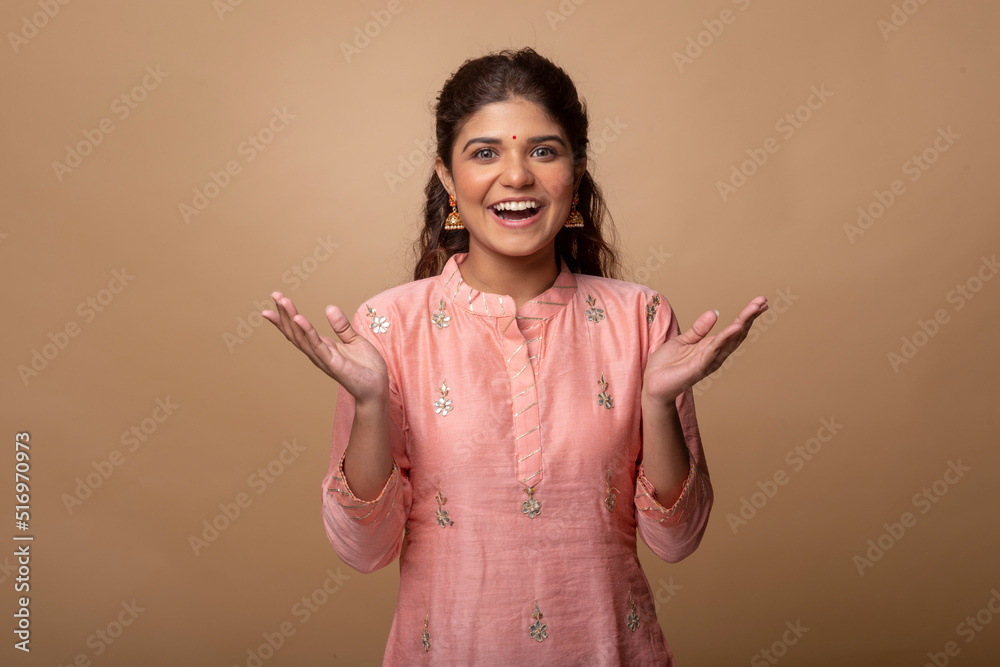 Beautiful happy young Indian woman Beautiful happy young Indian woman