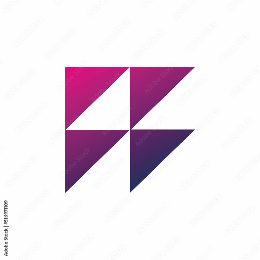 triangle diamond fish logo design